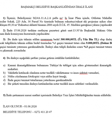 Yıkım İhalesi Hk.